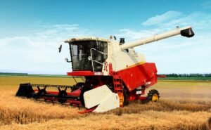 A modern agricultural tractor with high-strength steel pipes improving performance